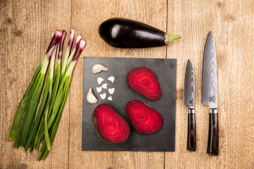 Zeuß Chefmesser Santokumesser Set Damastmesser Küchenmesser LH Lifestyle Kochmesser